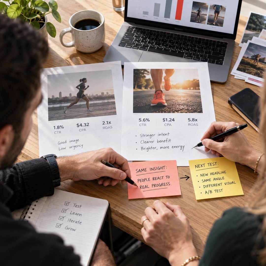 Team turning advertising test results into the next experiment